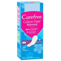 Absorbante Zilnice Carefree Panty Liners, Cotton Fresh, 20 Bucati