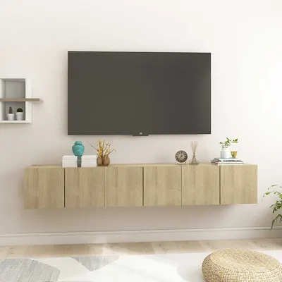 vidaXL Dulapuri TV suspendate 3 buc. stejar sonoma 60x30x30 cm