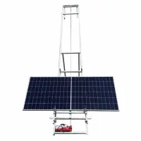 Lift electric din aluminiu, înaltime maxima 25 m, unghi fix - ridicare marfuri si panouri solare fotovoltaice