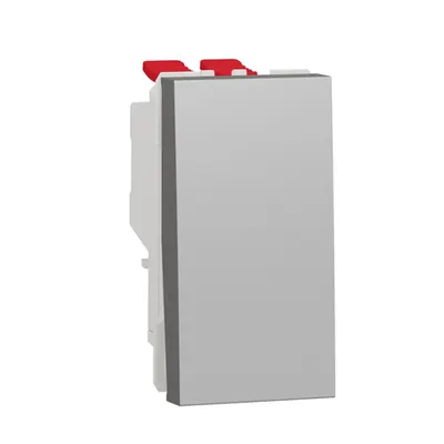 Intrerupator, New Unica, intermediate, 10AX, 1 module, terminal fara suruburi, vopsit, IP4X, aluminiu