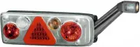 Tripla lampa spate EasyConn-II argintiu stanga 24V LED triunghi reflector
