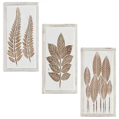 vidaXL Decorațiuni Artă 3 buc. 40 x 40 x 1,5 cm Lemn prelucrat