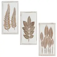 vidaXL Decorațiuni Artă 3 buc. 40 x 40 x 1,5 cm Lemn prelucrat