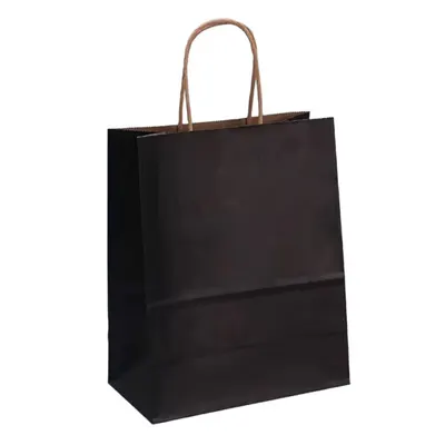Pungi Natur Colorate Negre, 20 x 9 x 25 cm, 100 Bucati