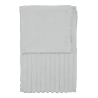 Pătură albă din micropluș/cocolino 130x170 cm Cosy Ribbed – Catherine Lansfield