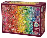Puzzle Cobble Hill din 2000 de piese - Curcubeu