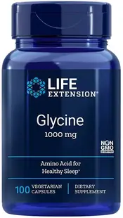 Glycine, 1000 mg, 100 capsule vege, Life Extension