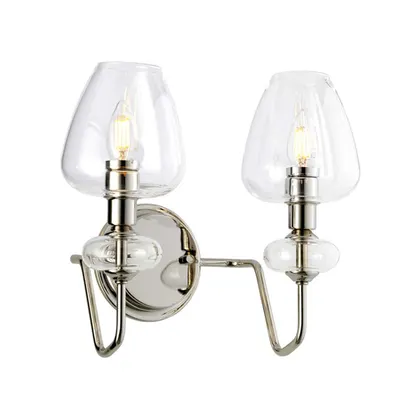 Aplica Armand 2 Light Wall Light – Polished Nickel