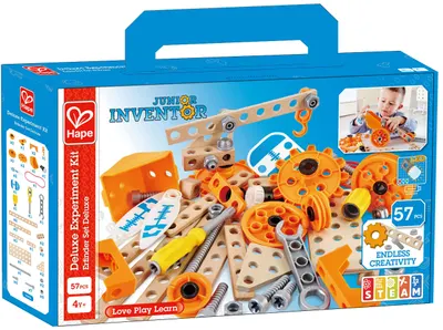 Constructor din lemn Hape Junior Inventor - Deluxe