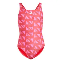 Costum de baie cu logo grafic cu spate în V pentru copii