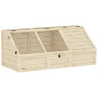 PawHut Cutie pentru țestoase, țarc pentru țestoase de exterior, design fără podea, ușor de deschis, adăpost pentru țestoase, natural | Aosom Romania
