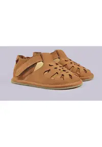 Sandale Barefoot din piele naturala - Chandu - Maro - Maro