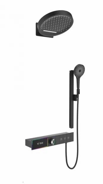Sistem dus digital smart 3 functii cu afisaj LED, palarie dus O32cm si panou termostatic, Form Harmony