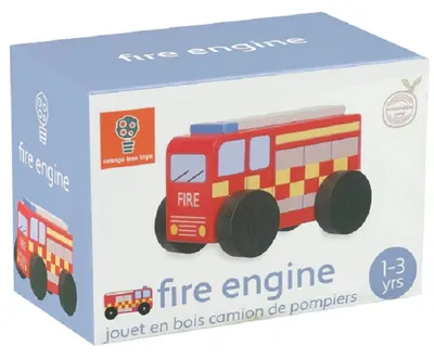 Jucărie pentru copii Orange Tree Toys - Mașină de pompieri din lemn