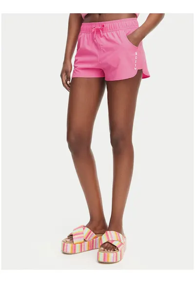 Pantaloni scurti sport dama - roz - poliester