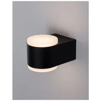 Aplica NUS Negru Aluminiu turnat Aluminiu & Acrylic LED 2x4 Wat 480Lm 3000K CRI>80 100-240 Volt Beam Angle 120° IP54 Deschis sus & jos