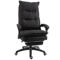 Vinsetto Scaun Birou cu Masaj, cu Înălțime Reglabilă, 6 Puncte de Masaj și Telecomandă, 70x62x120-130 cm, Negru | Aosom Romania