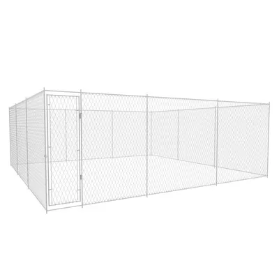 Gossi padoc pentru caini de exterior, 570x570x185 cm, otel galvanizat