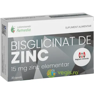 Bisglicinat de Zinc 15mg Zinc Elementar 30cps