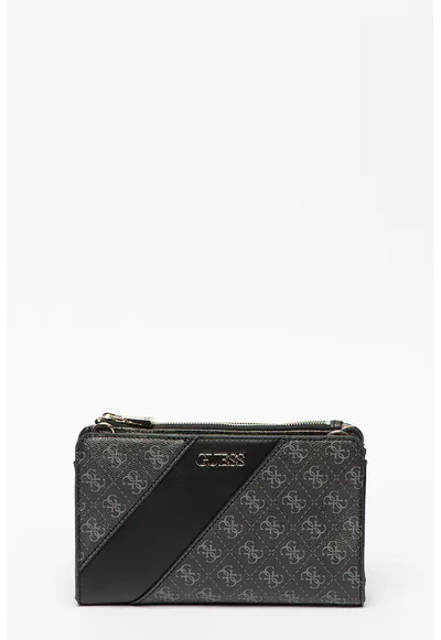 Geanta crossbody de piele ecologica Camy - Negru/Gri