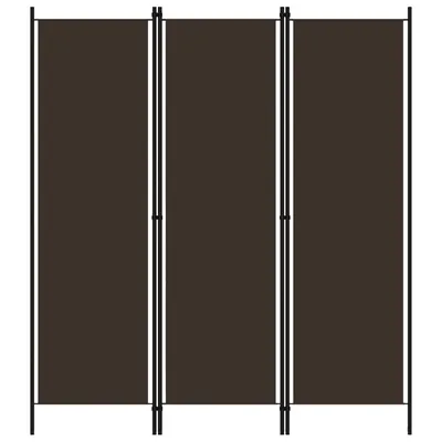 vidaXL Paravan de cameră cu 3 panouri, maro, 150 x 180 cm