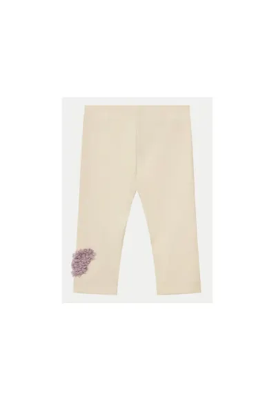 Pantaloni fete - 304732065 - Bumbac organic - Bej - Bej