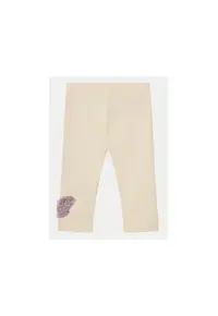 Pantaloni fete - 304732065 - Bumbac organic - Bej - Bej