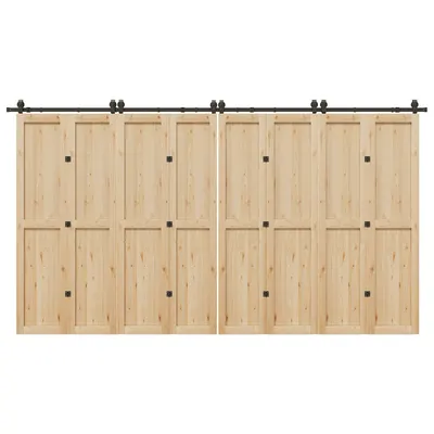 Gossi set feronerie pentru usi glisante, negru, 400 cm, otel