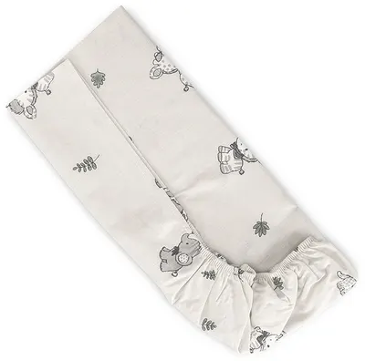 Cearșaf cu elastic pentru coș de cărucior Lorelli - Jungle, 90 x 50 cm, bej