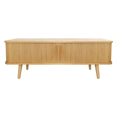 Masă TV în culoare naturală cu aspect de lemn de stejar 138x50 cm Rove – Woodman