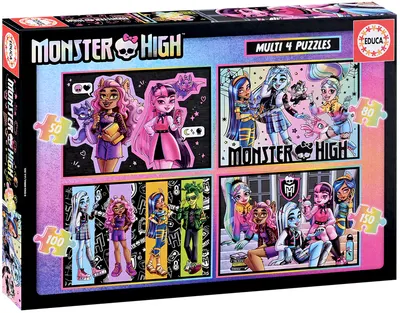 Puzzle Educa 4 în 1 - Monster High