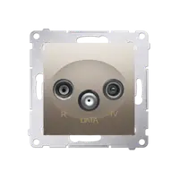 Priza R-TV-DATA frecventa de intrare 5-862MHz, gold mat metalic