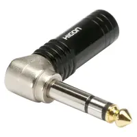 Conector de lipit jack stereo 6.35mm unghi 90 grade, Hicon HI-J63SA04