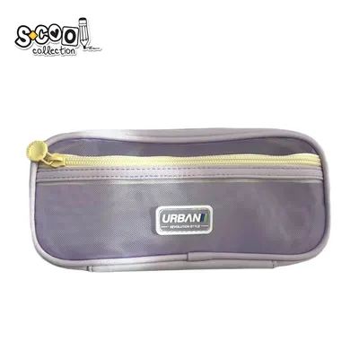 Penar tip etui, urban, 2 fermoare, purple, 22.5x5x11 cm, S-COOL