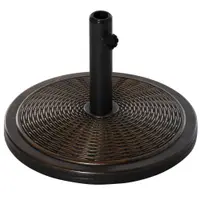 Outsunny Bază Umbrelă 14kg, Ciment și Plastic, Efect Ratan, Bronz | Aosom Romania