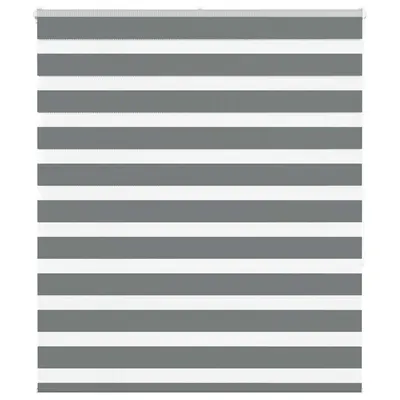 vidaXL Jaluzea tip zebra gri închis lățime țesătură 120,9 cm poliester