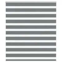 vidaXL Jaluzea tip zebra gri închis lățime țesătură 120,9 cm poliester