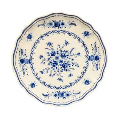 Farfurie albastră/bej pentru desert din gresie ø 17 cm Vila – Costa Nova