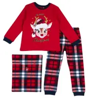 Set pijama fetite Chicco pentru Craciun, Rosu, 31450-65MC