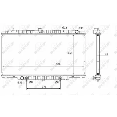 Radiator, racire motor NRF 58548