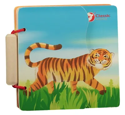 Carticica din lemn Classic World - Cu animale