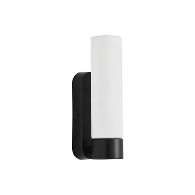 Corp de iluminat pentru baie BLAS Nisipiu Negru Aluminiu & Opal Sticla LED E14 1x5W 230V IP44 Fara bec
