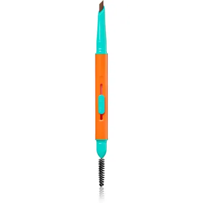 Trouble Maker Feral Brow Blade creion pentru sprancene perie 2 in 1 culoare Medium Brown 0.12 g