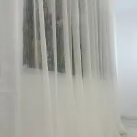 Perdea simpla cu textura tip in, Ivoire, 100cm latime x 260cm inaltime, cu rejansa pt bara