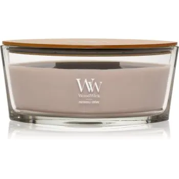 Woodwick Opulent Wood Patchouli Creme lumânare parfumată cu fitil din lemn