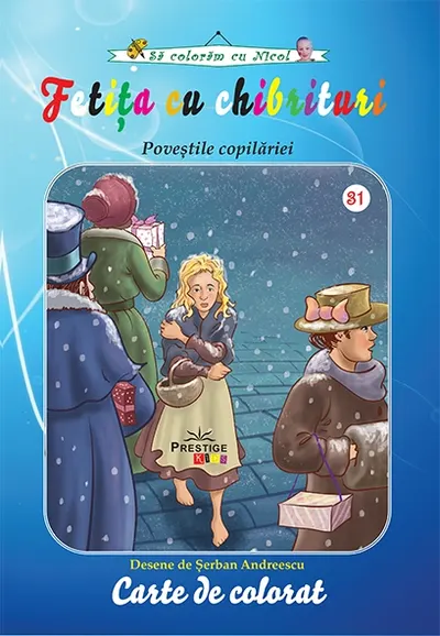 Fetita cu chibrituri. Carte de colorat
