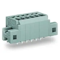 PCB terminal block; 1.5 mm²; Pin spacing 3.5 mm; 6-pole; CAGE CLAMP®; clamping collar; 1,50 mm²; gray