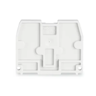 End plate; for terminal blocks with snap-in mounting foot; 2.5 mm thick; light gray
