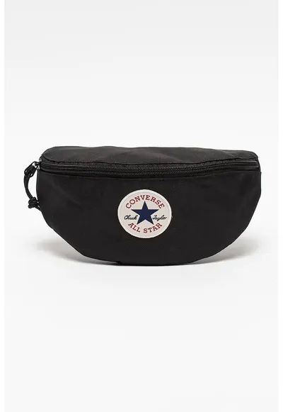 Borseta unisex cu logo aplicat - Negru