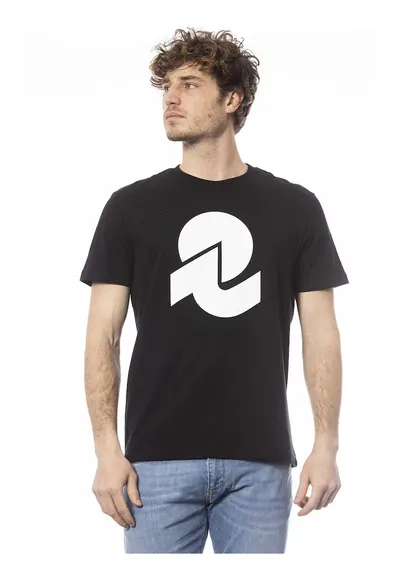 Tricou de bumbac cu imprimeu logo - Negru
